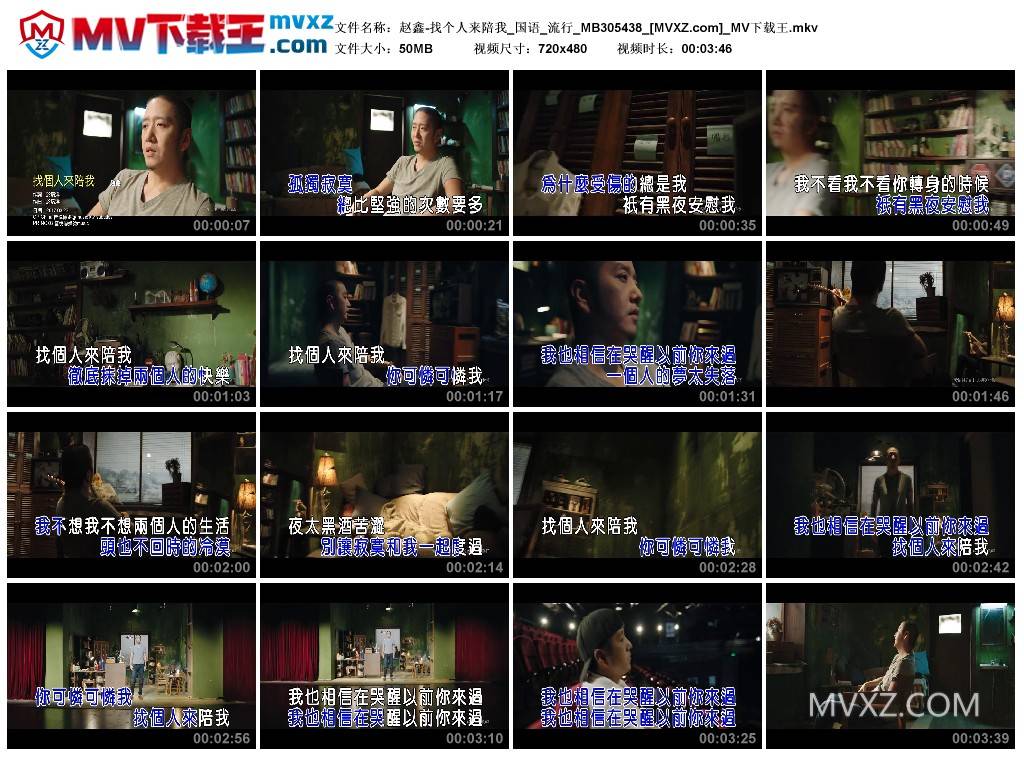 赵鑫-找个人来陪我_国语_流行_MB305438